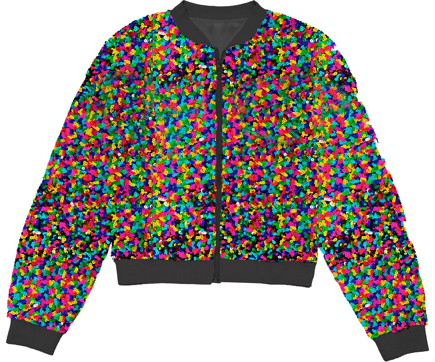 Kleurrijke Pailletten Foute Trainingsjas