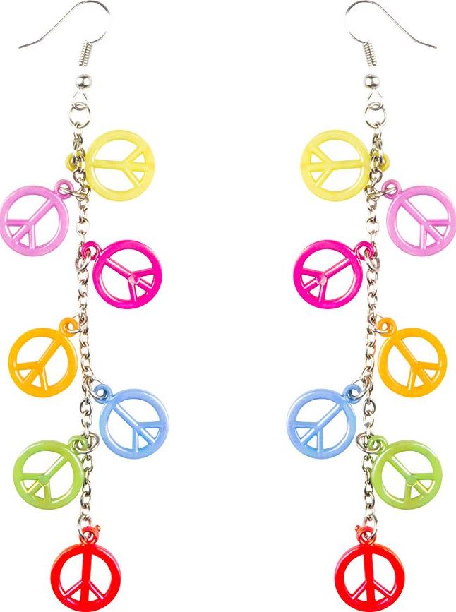 Kleurrijke Peace Oorbellen Dames