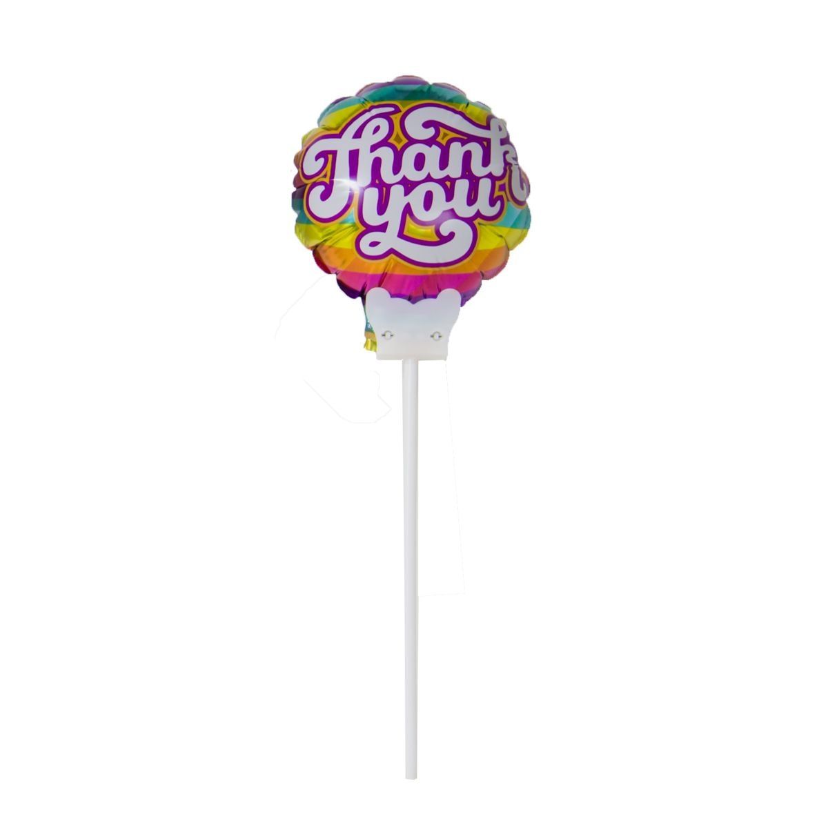Kleurrijke thank You mini folieballon
