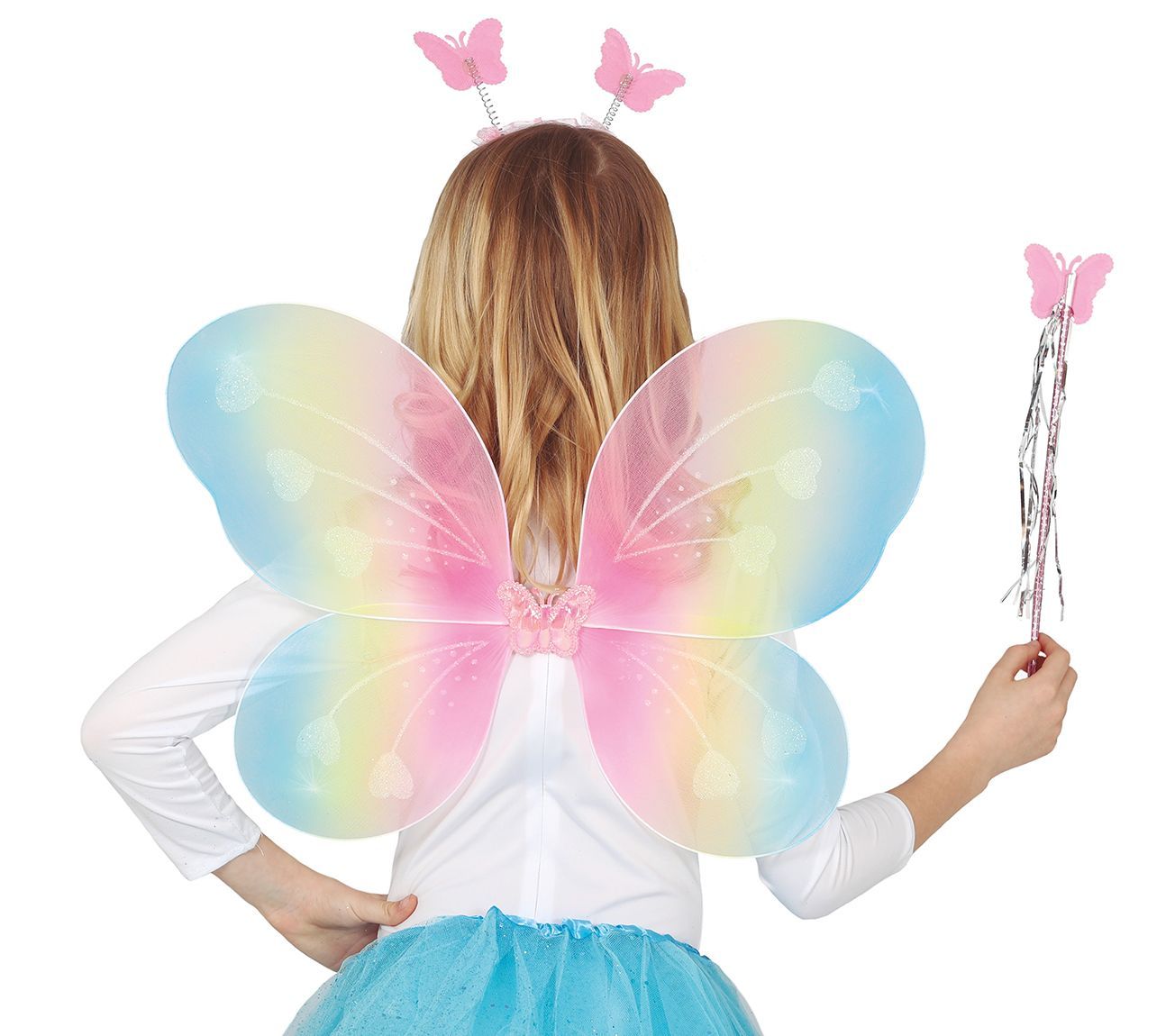 Kleurrijke vlinder accessoire set kind