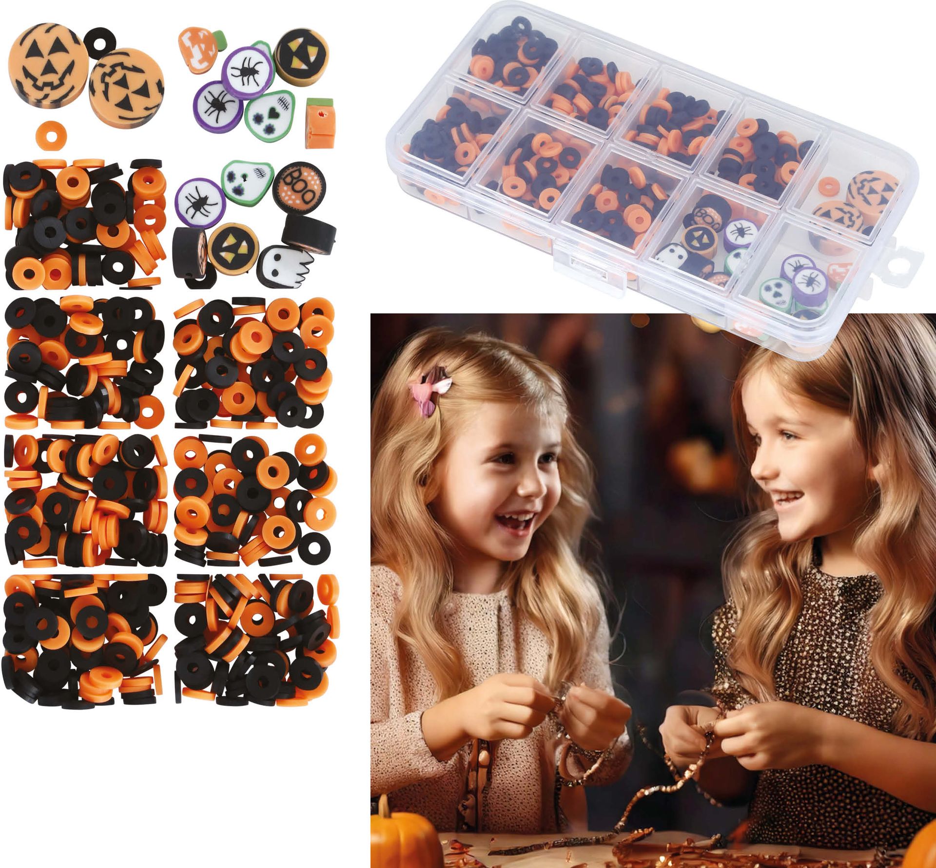 Knutselset Halloween Oranje Armbanden 512 Stuks