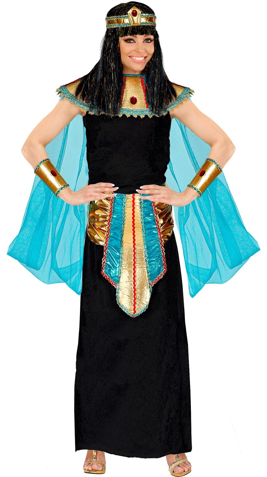 Koningin cleopatra lange jurk dames