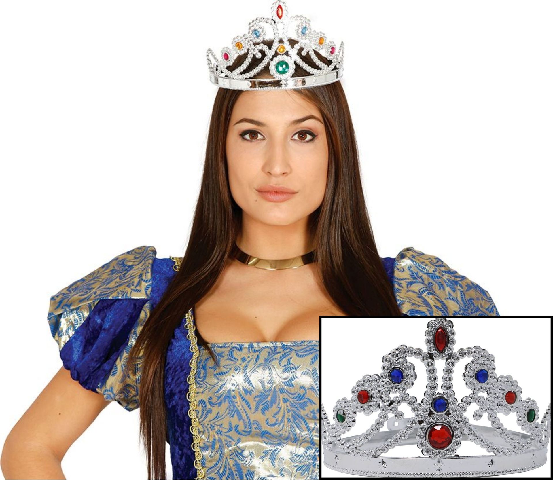 Koningin Kroon met Gekleurde Diamanten