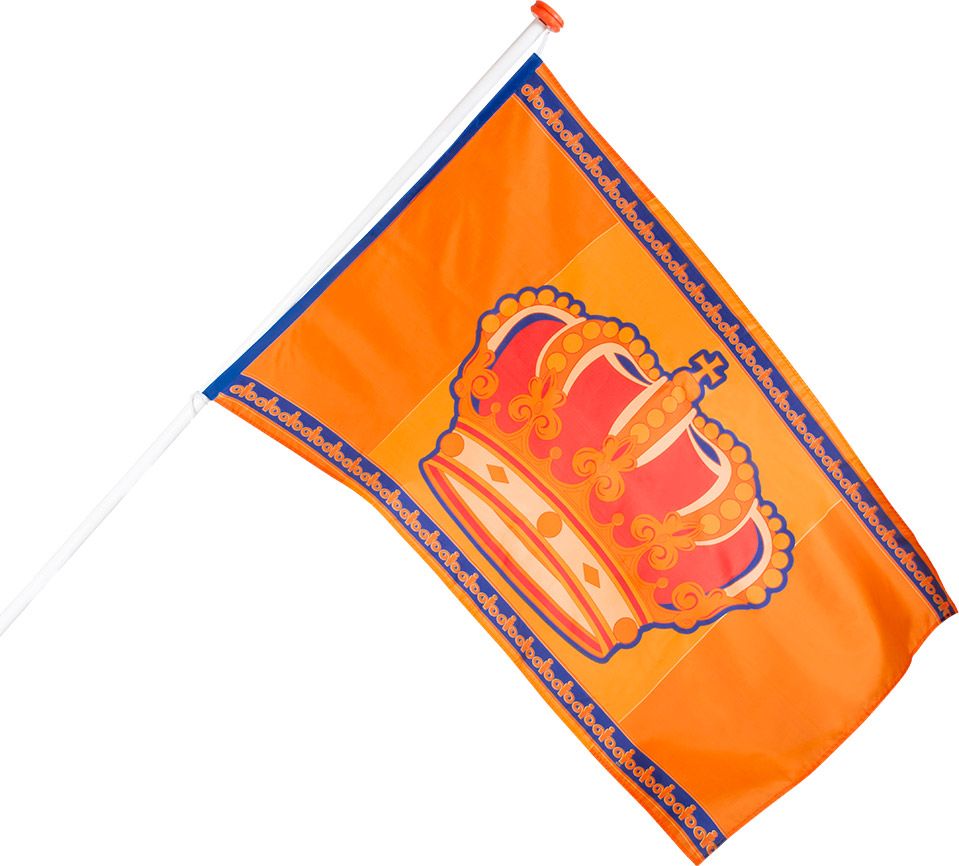 Koningsdag oranje kroon vlag