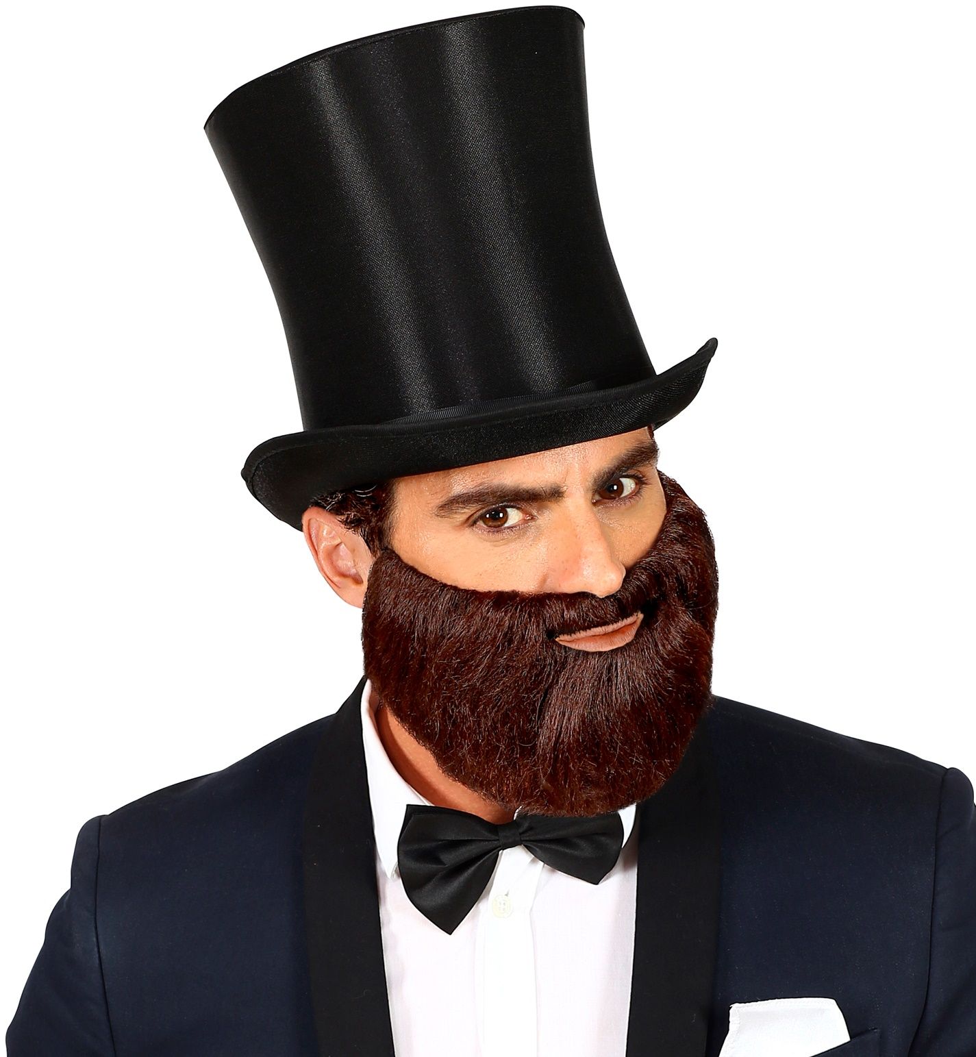 Korte Bruine Baard met Snor