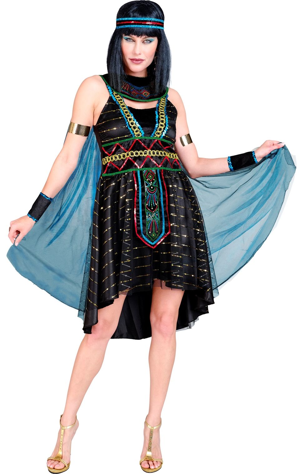 Korte Egyptische Prinses Jurkje Dames