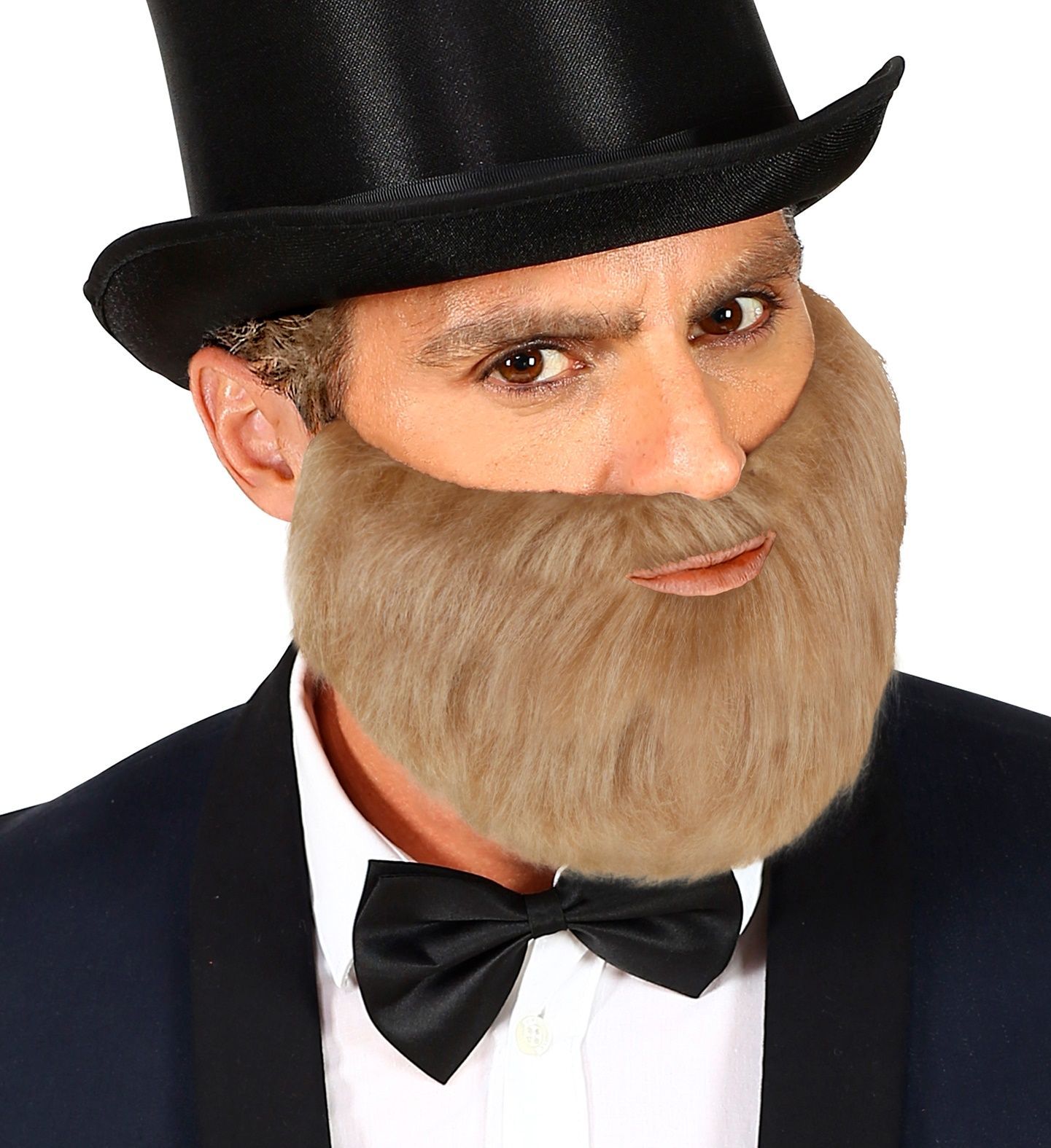 Korte Grijze Baard met Snor