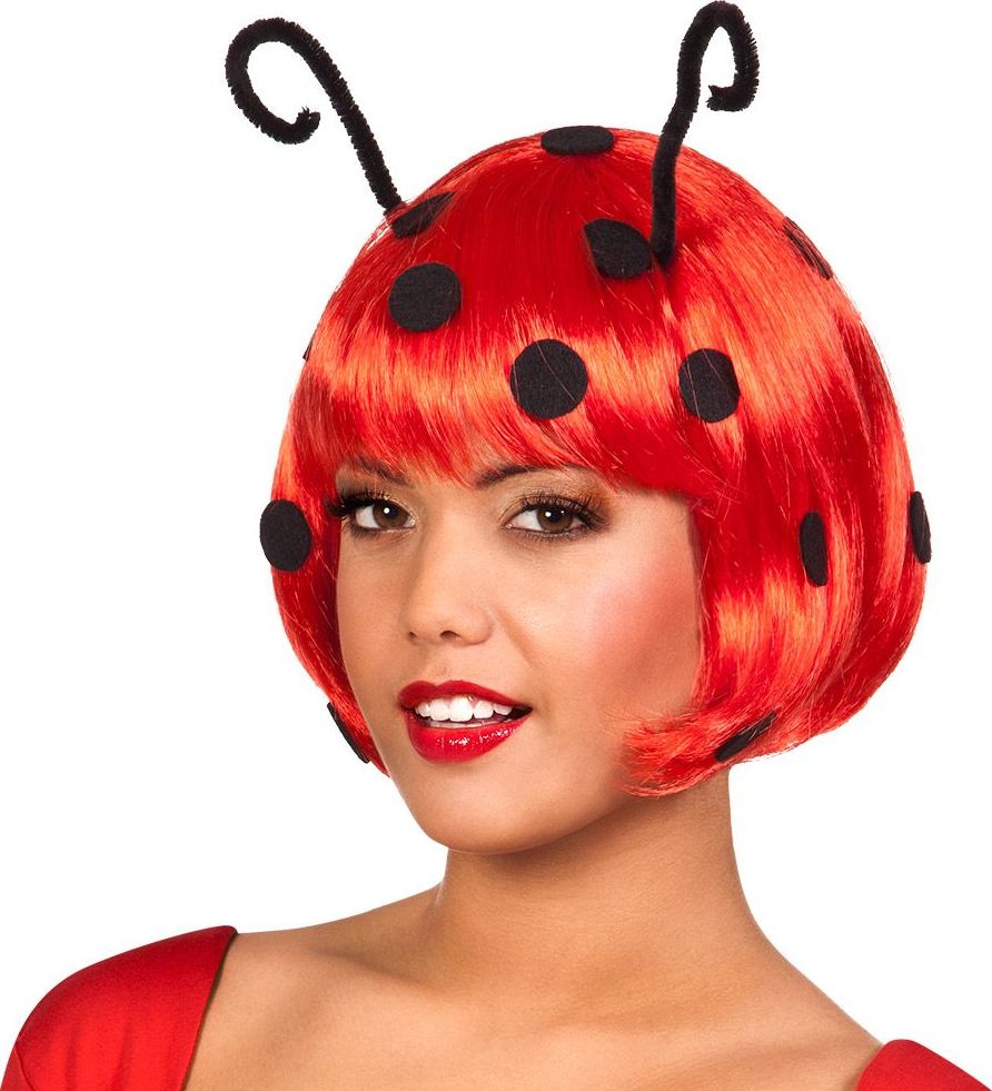 Korte Lieveheersbeestje Pruik Dames