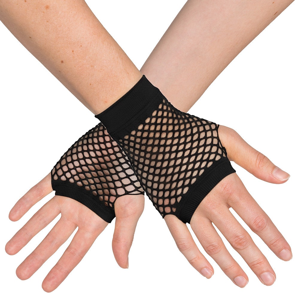 Korte Vingerloze Handschoenen Zwart