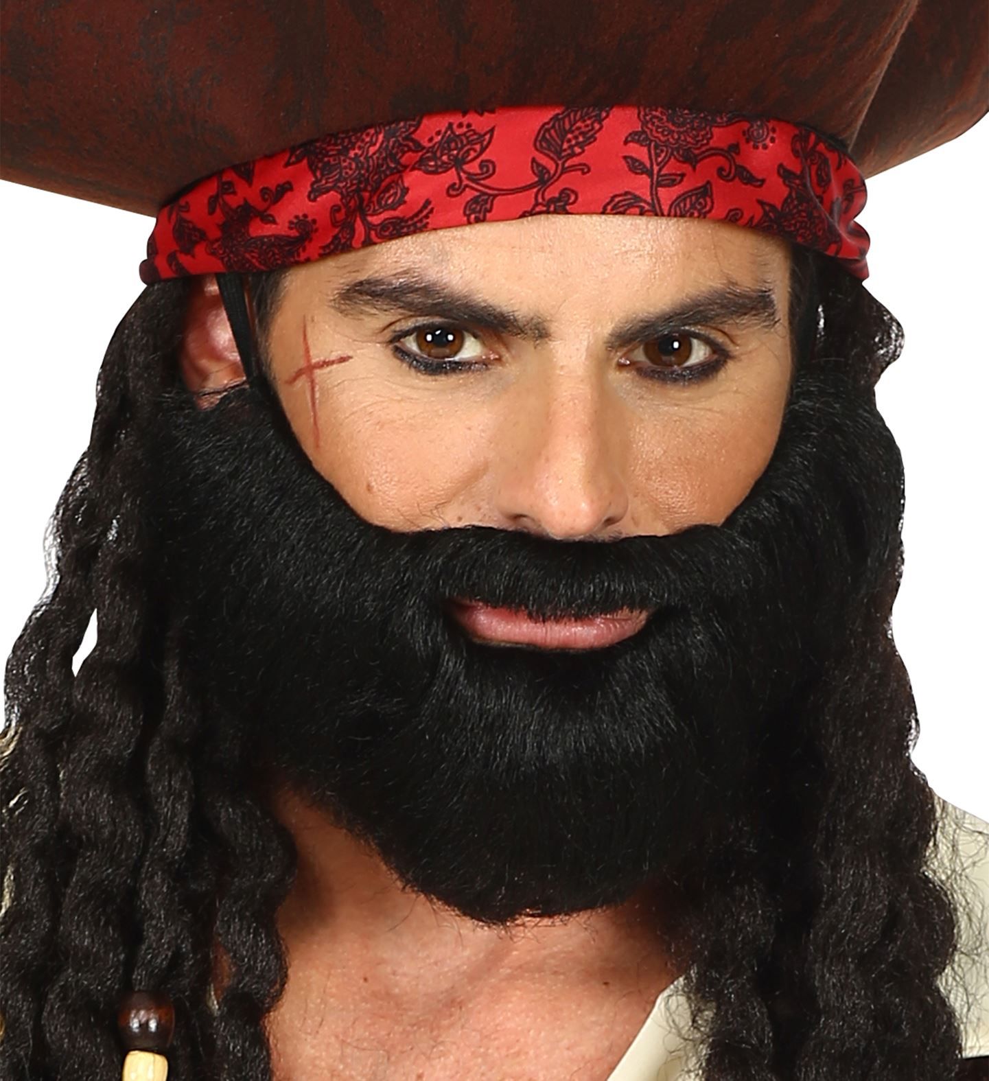 Korte Zwarte Baard met Snor