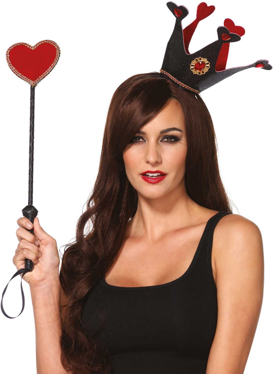 Kroon Haarband met Hartjes Staf