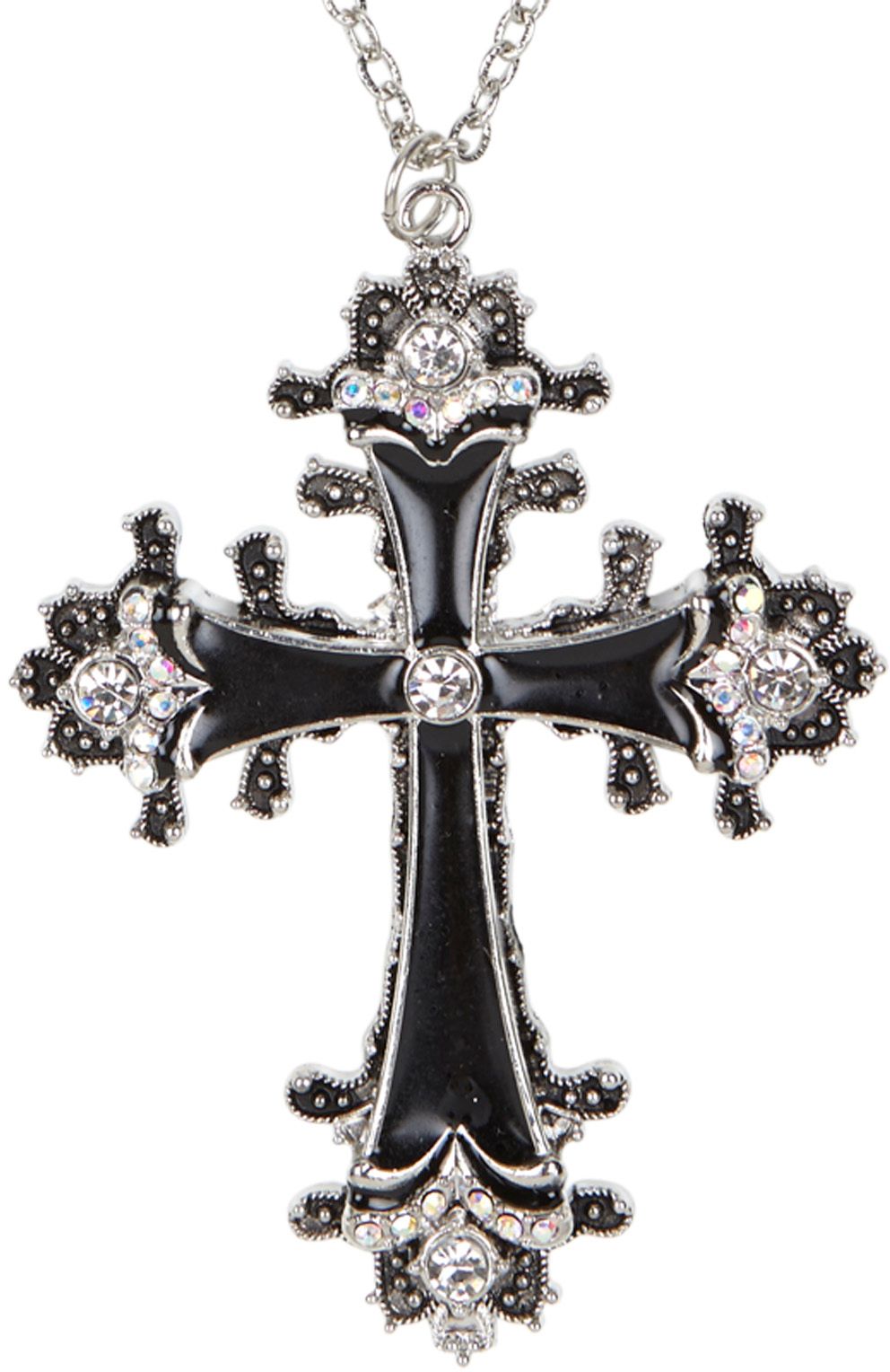 Kruis Ketting met Strass Steentjes