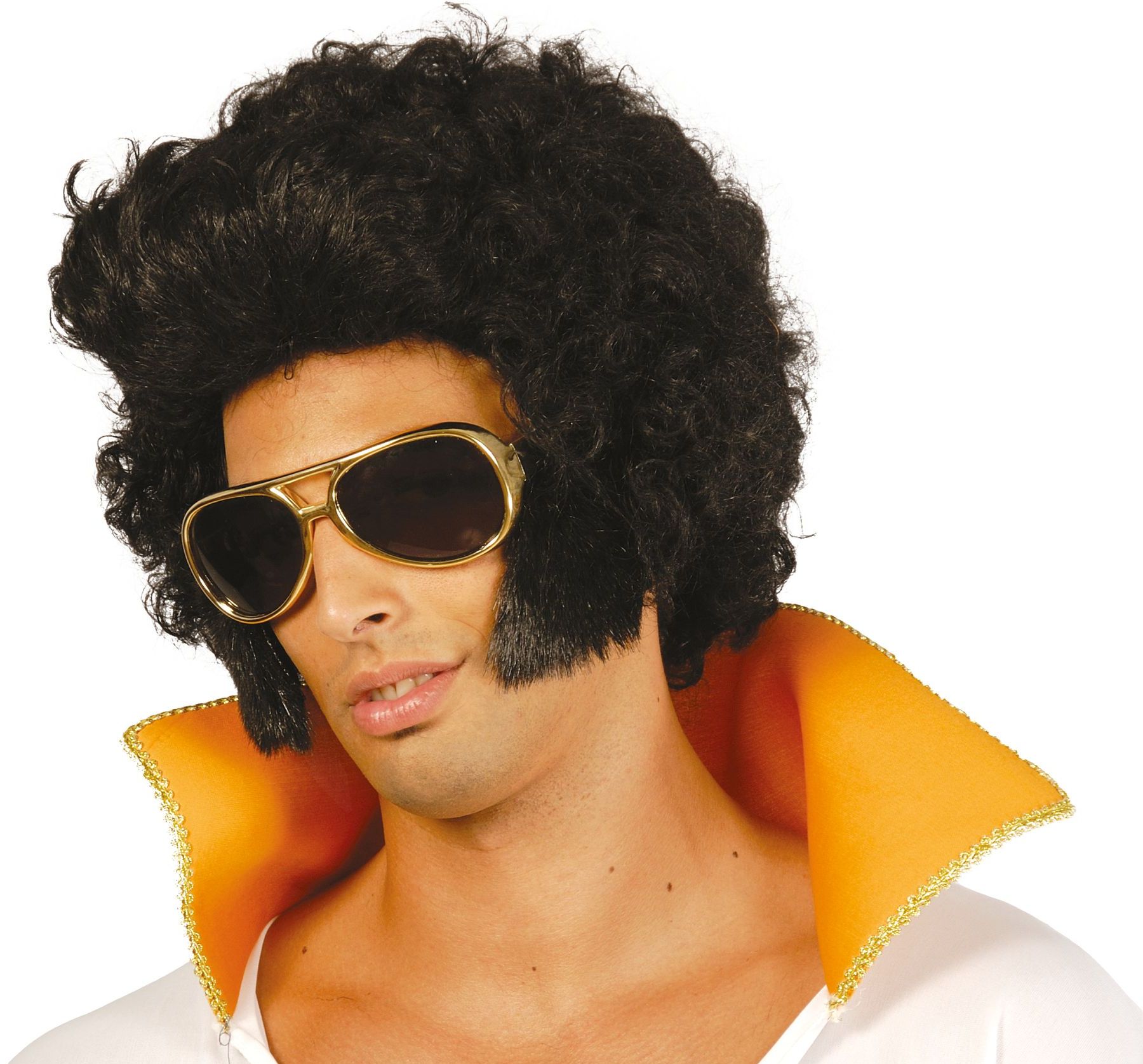 Krullende Elvis Pruik