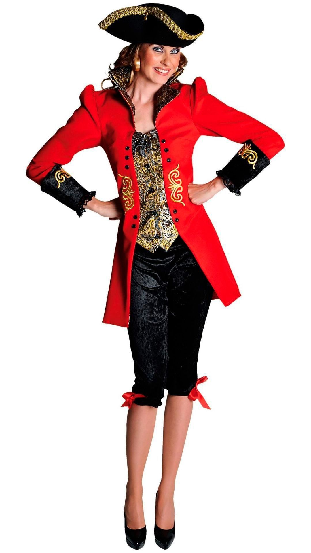 Lakei Kostuum Dames Rood