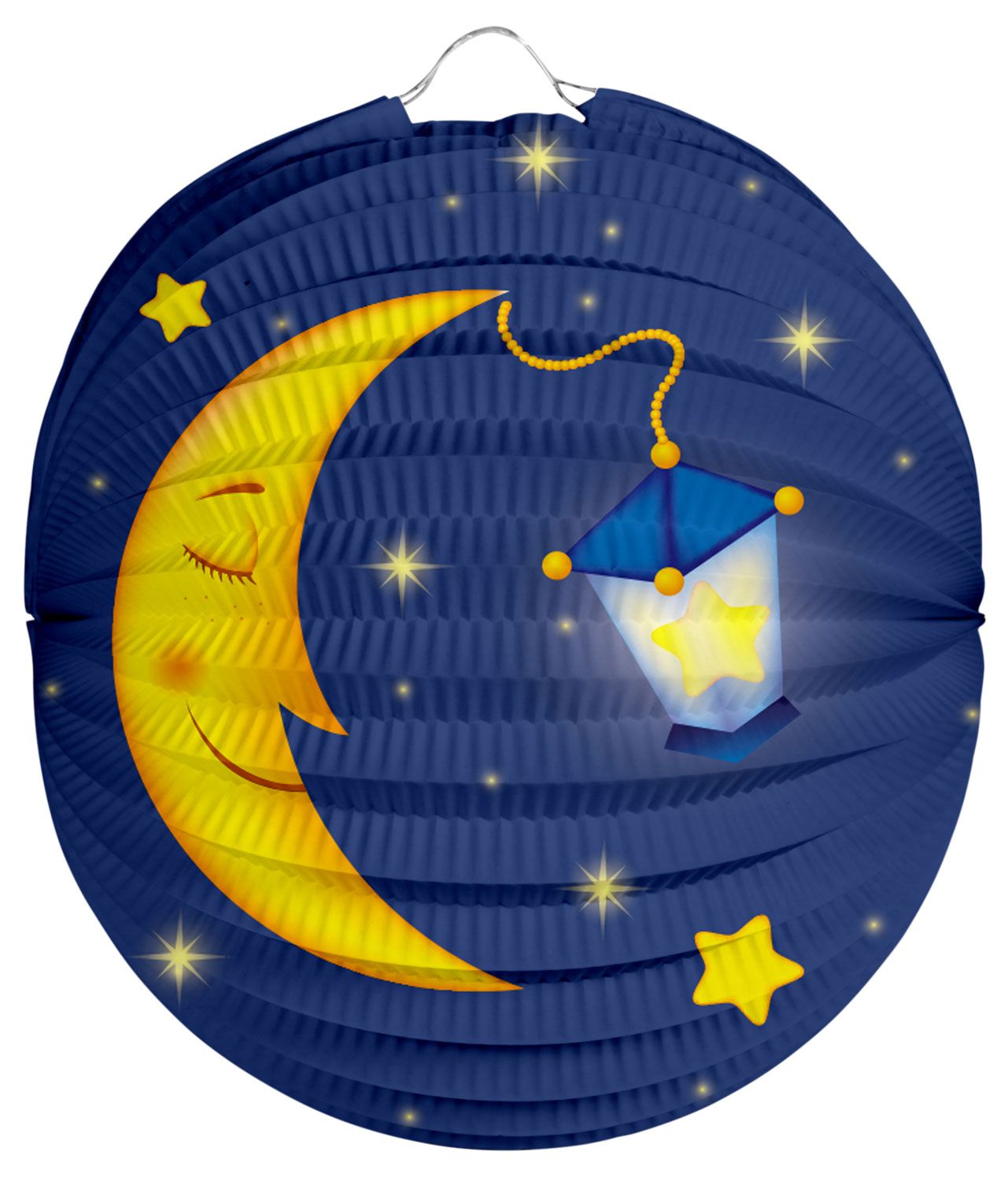Lampion Blauw met Maan