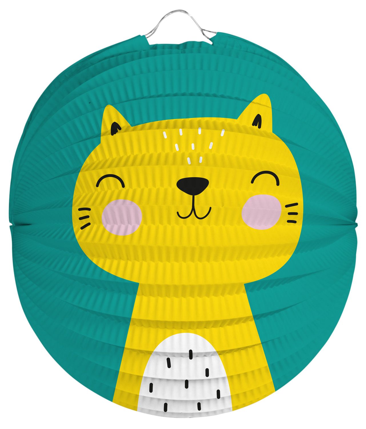 Lampion Groen met Kat