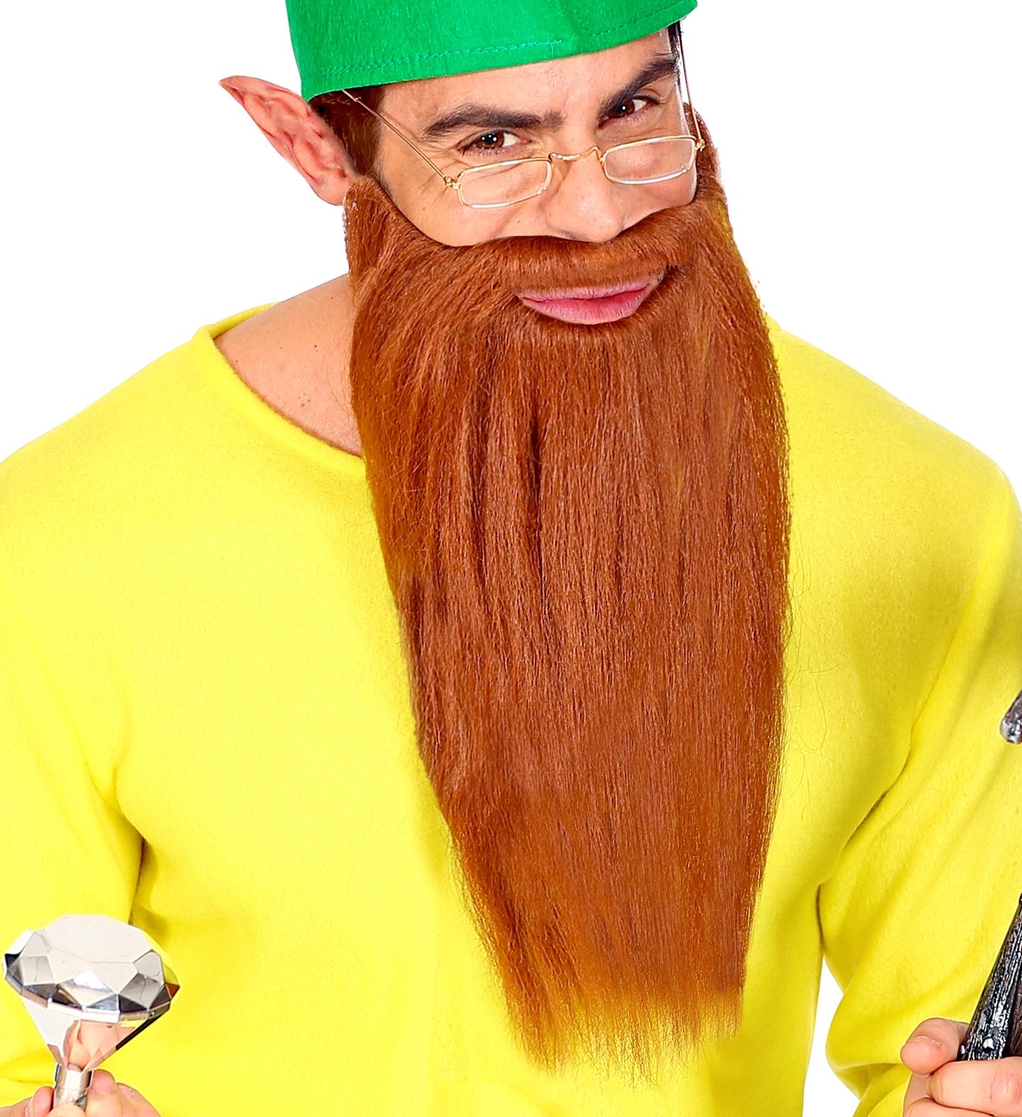 Lange Bruine Baard met Snor