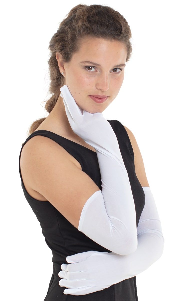 Lange Gala Handschoenen Wit