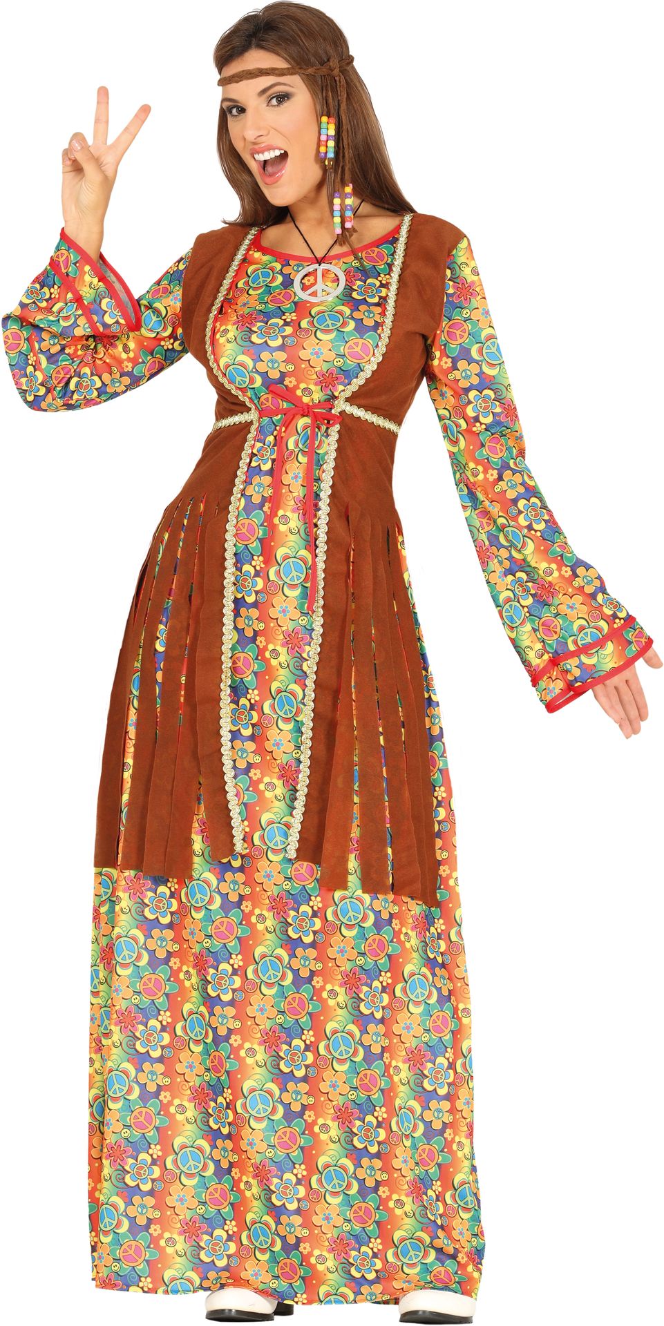 Lange hippie jurk