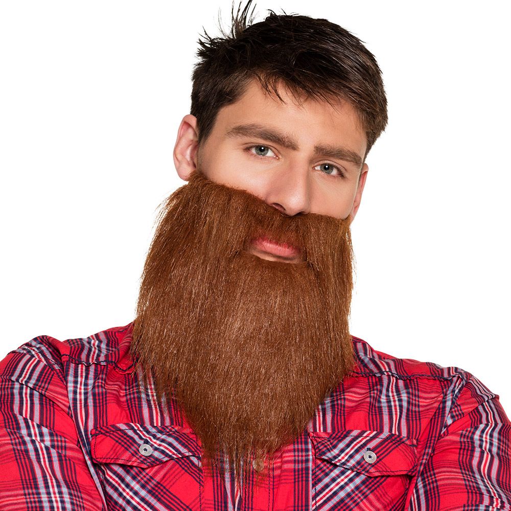 Lange hipster baard bruin