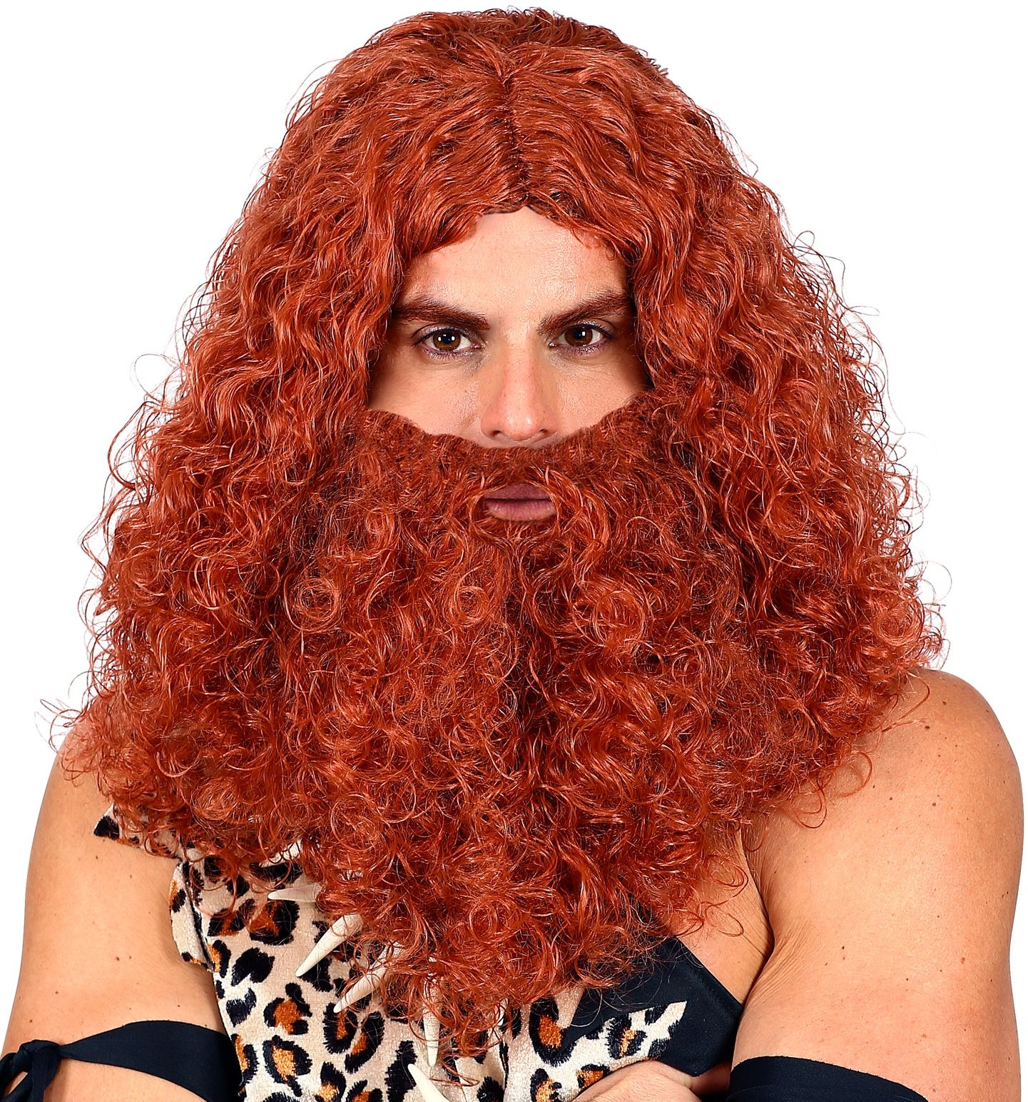 Lange Holbewoner Pruik met Baard