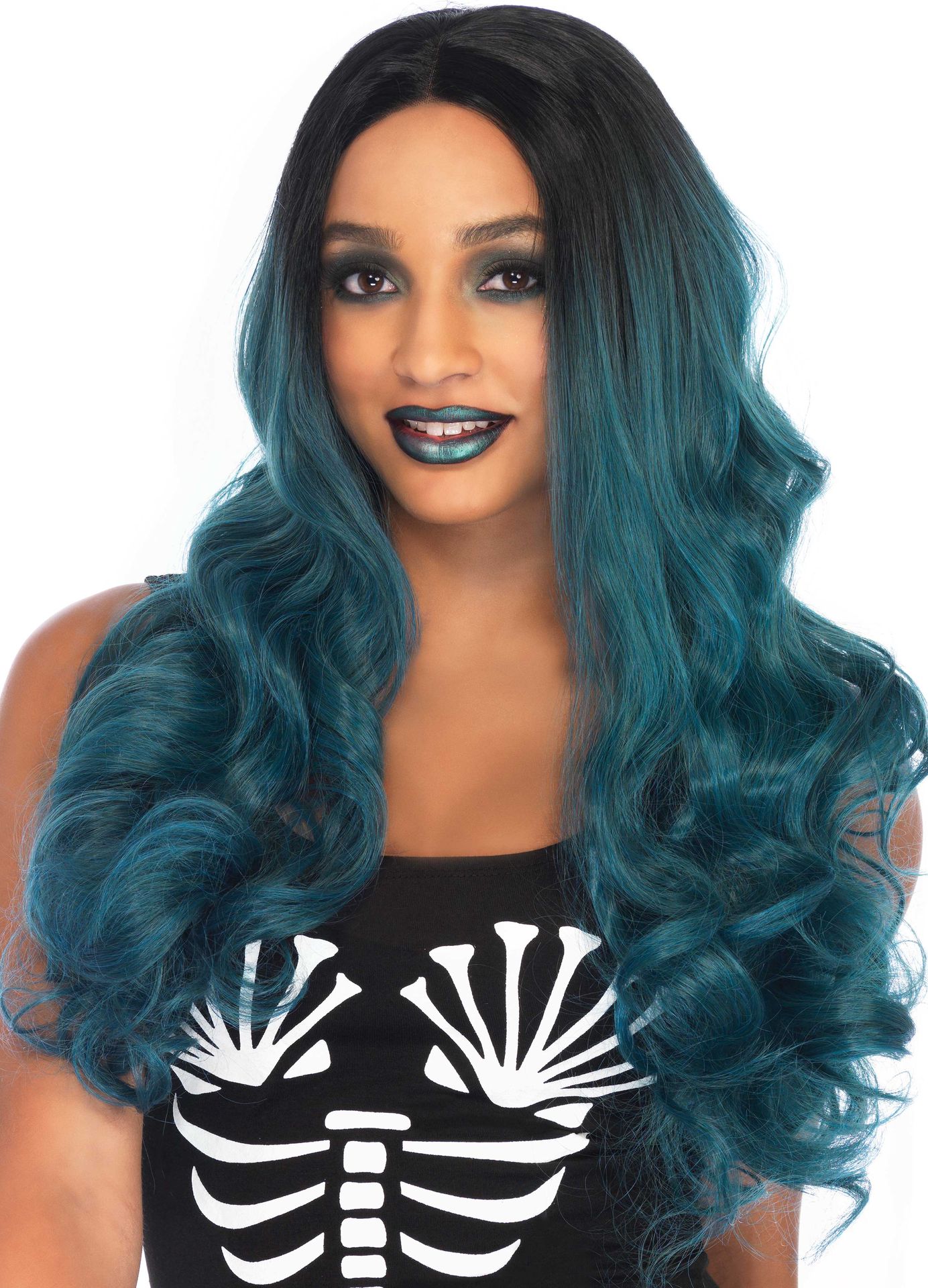 Lange Pruik Tweekleurig