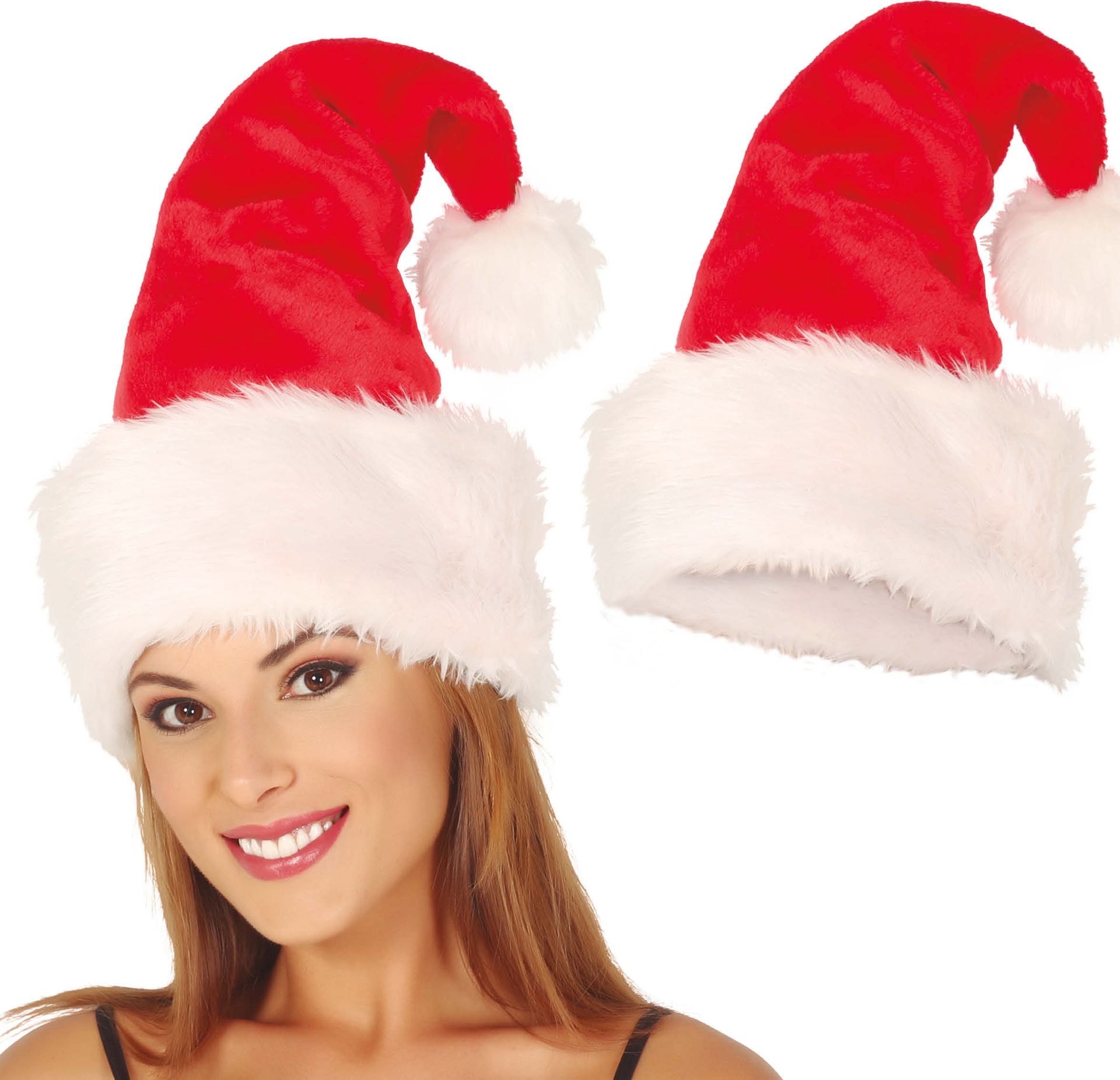 Lange Warme Kerstman Muts Extra Pluche