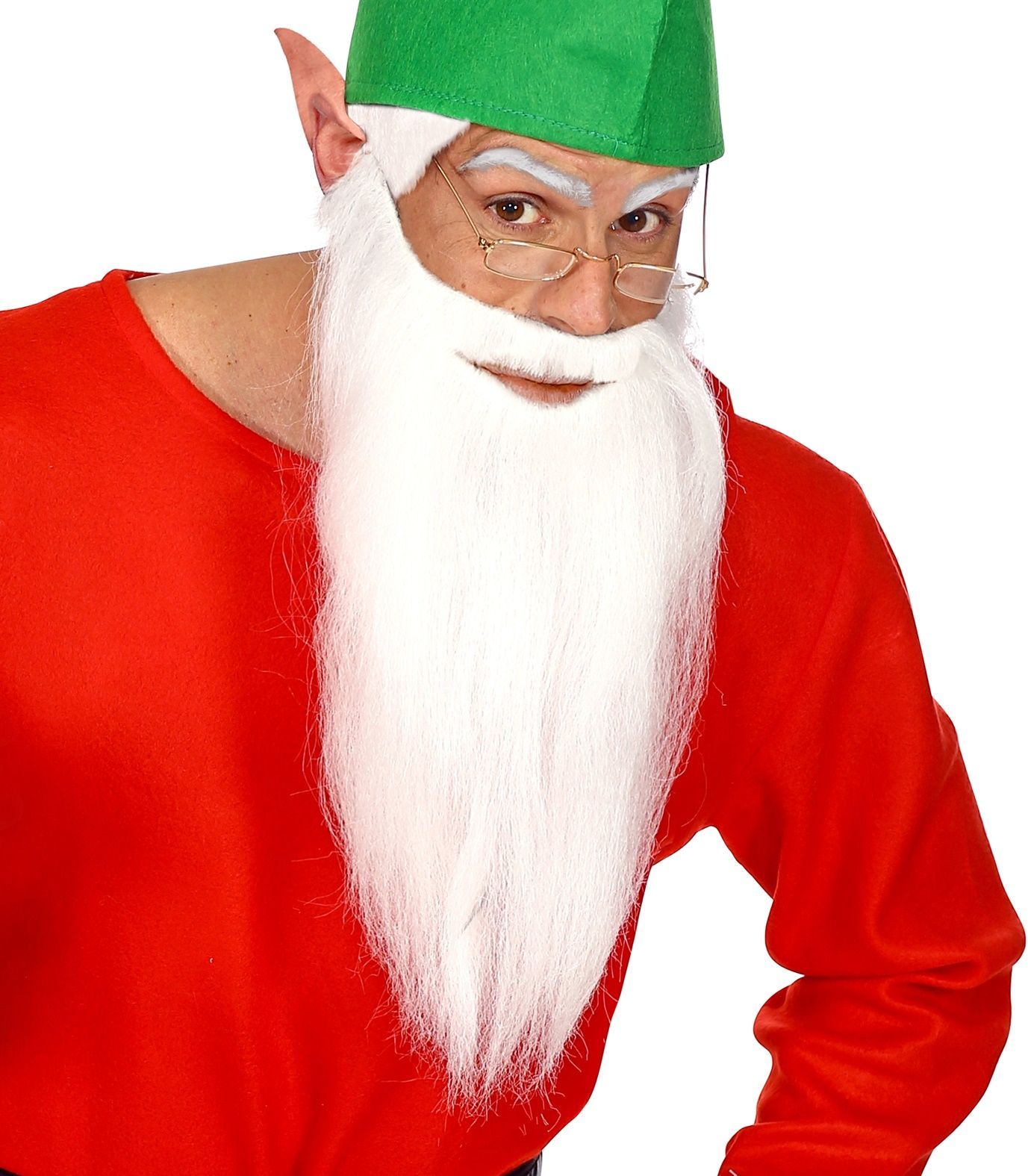 Lange Witte Baard met Snor