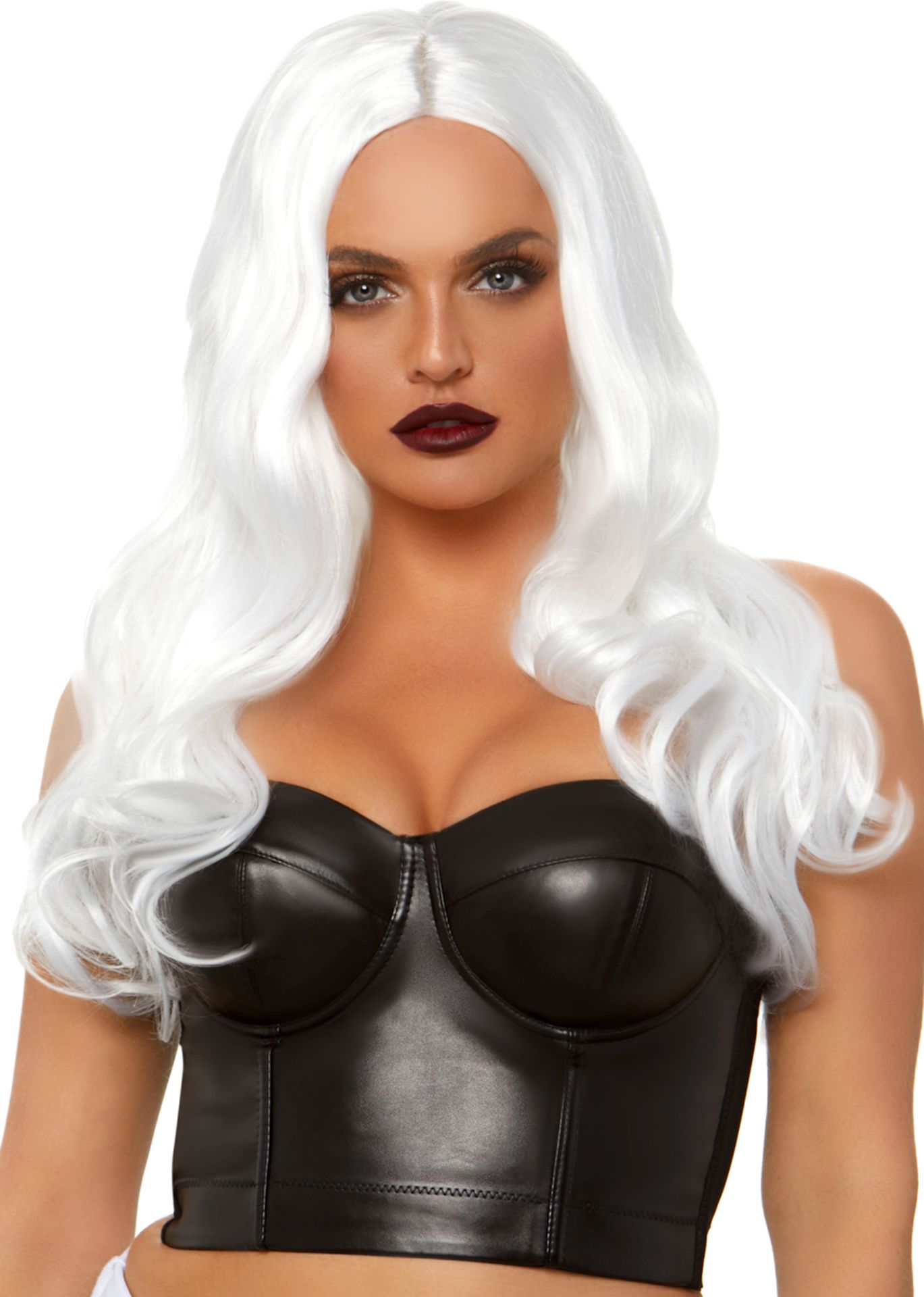 Lange Witte Stijle Pruik