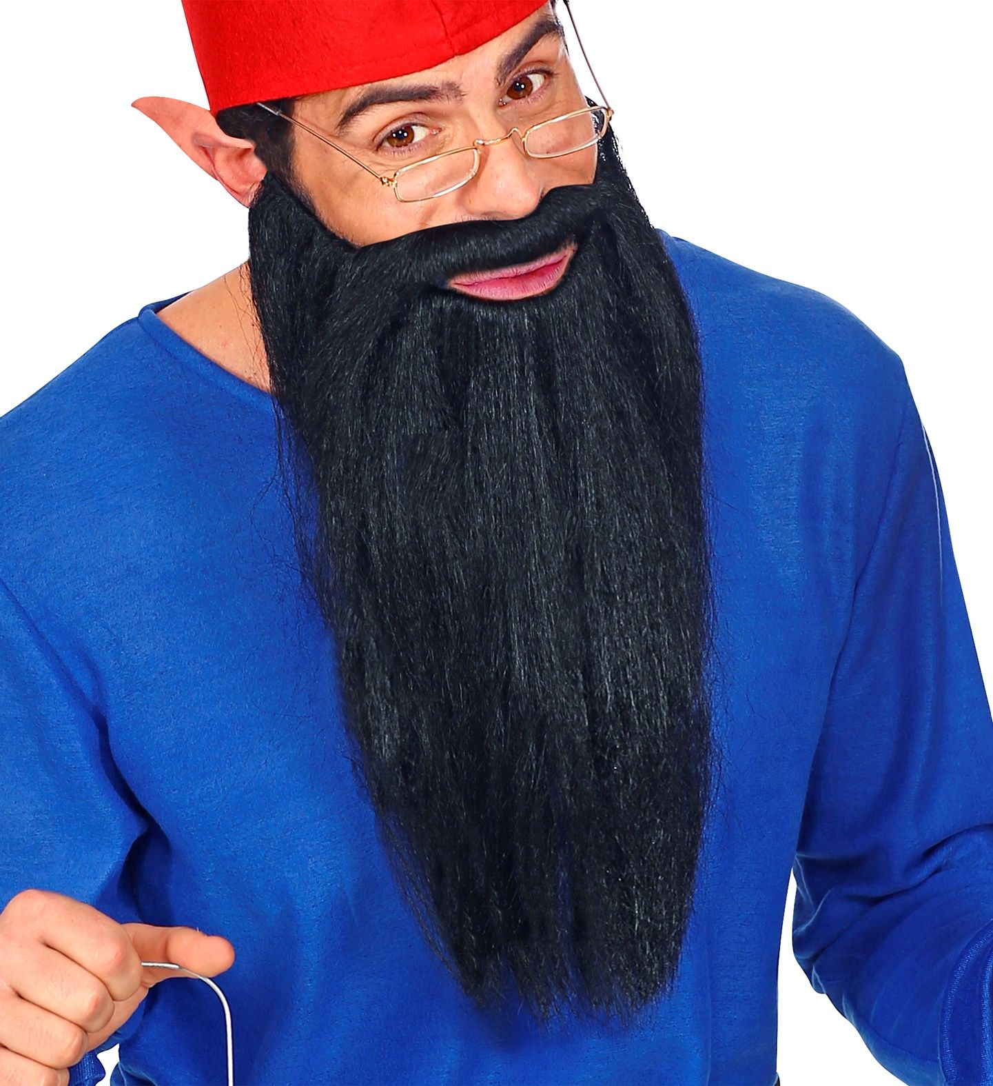 Lange Zwarte Baard met Snor