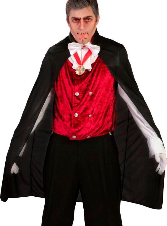 Lange Zwarte Cape 110 cm