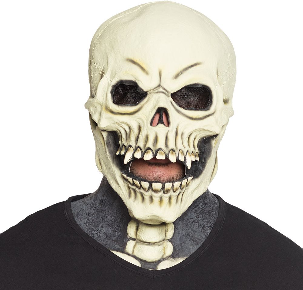 Latex skelet masker wit