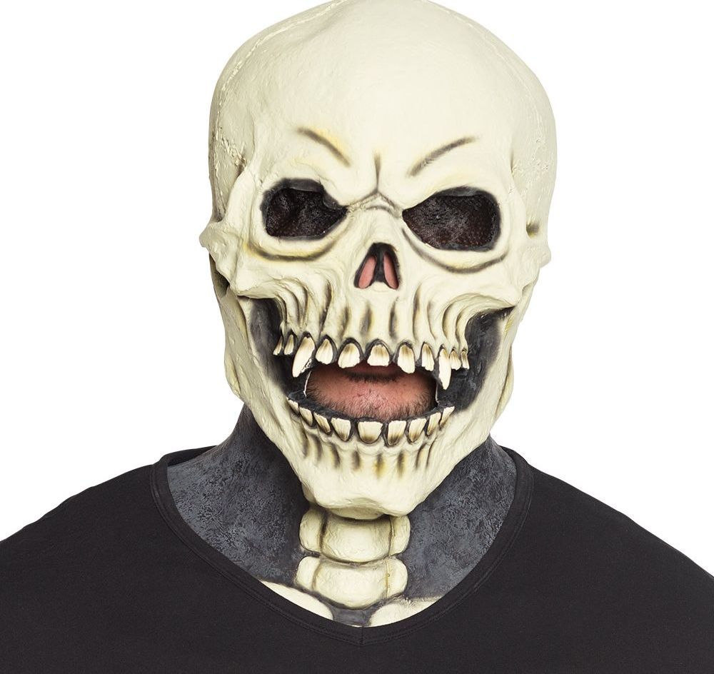 Latex Skelet Masker Wit