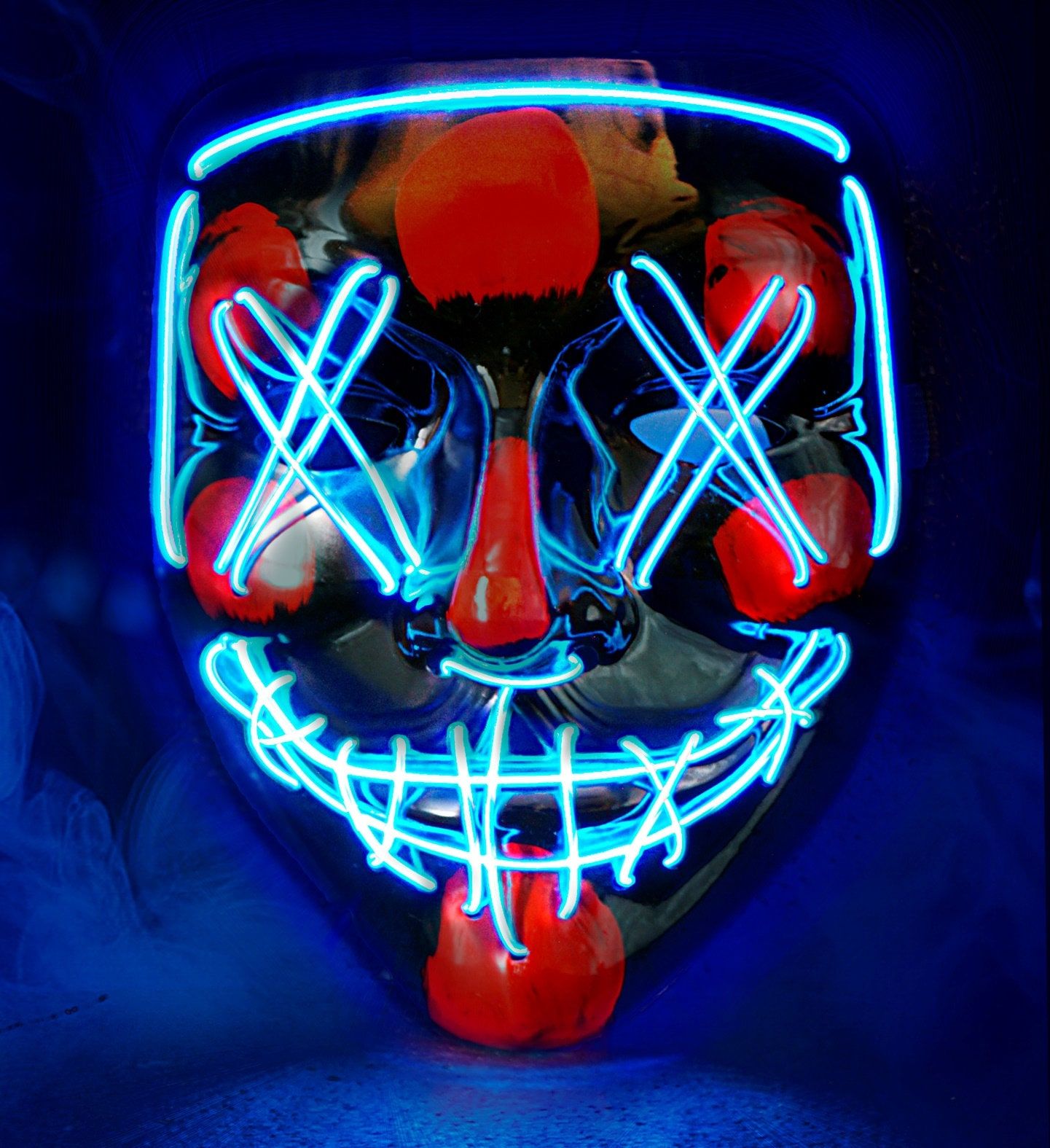 Led Halloween Verlicht Masker Blauw Dames Heren