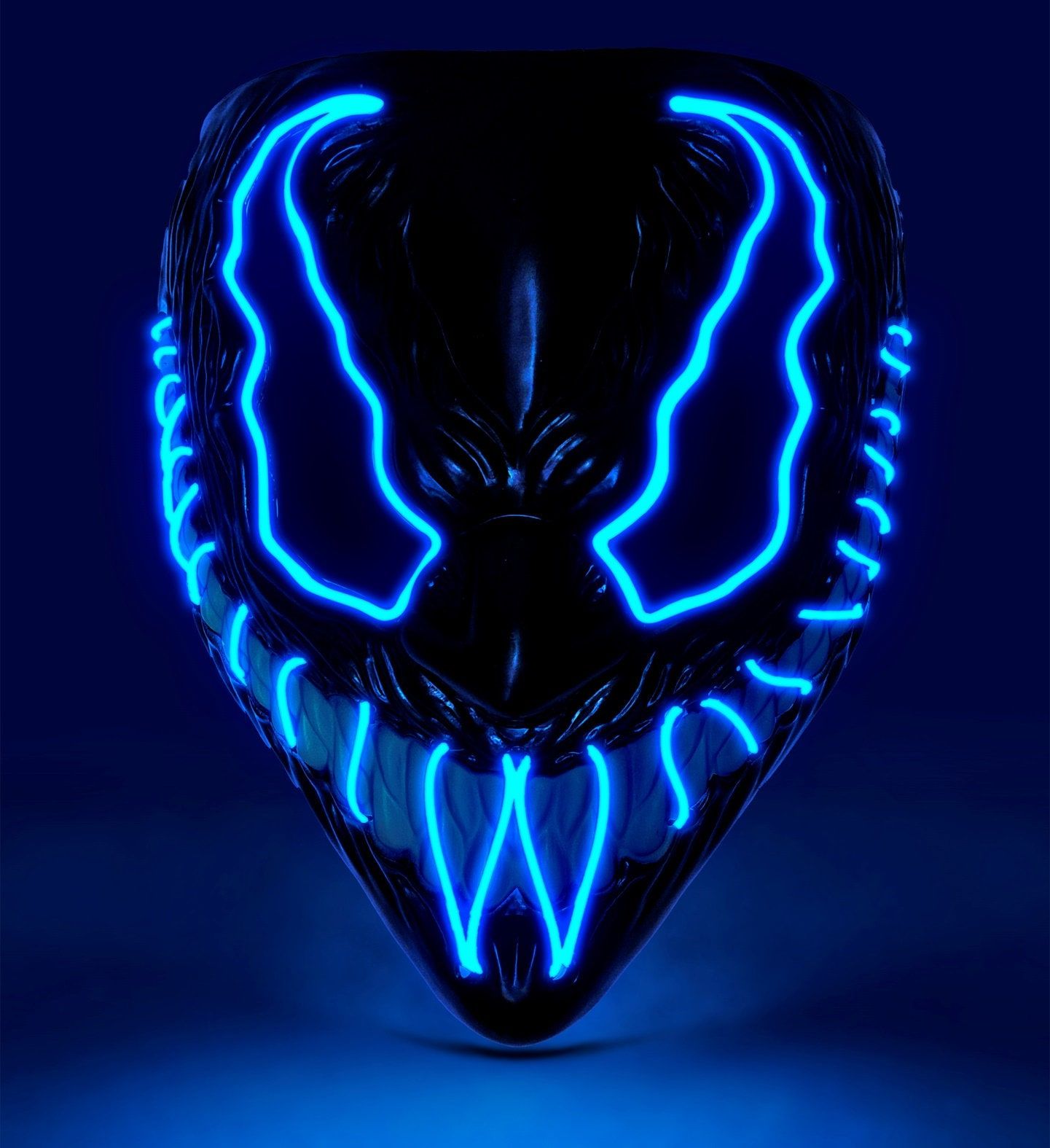 Led Lichtgevend Monstermasker Blauw Dames Heren