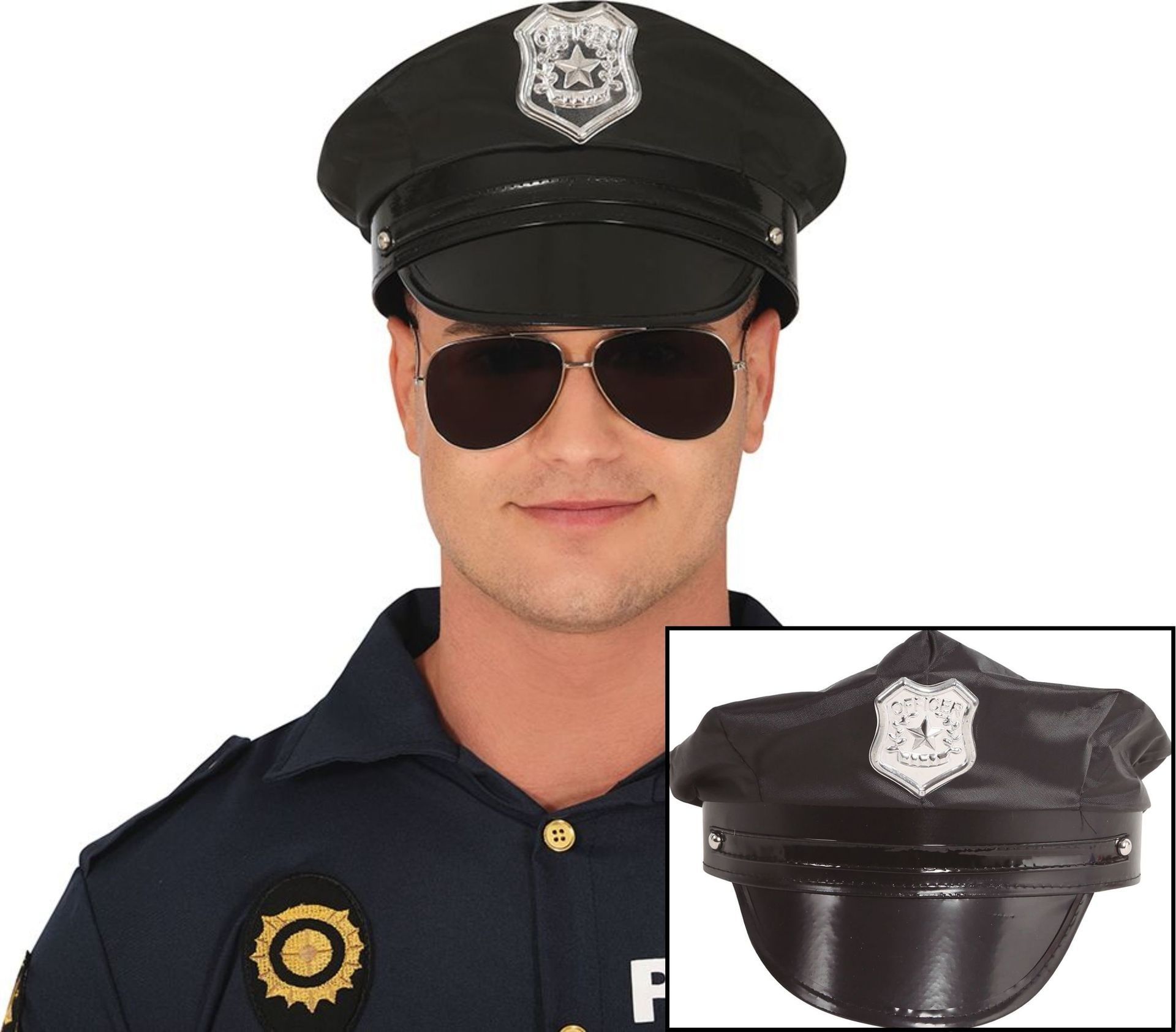 Leerlook Politie Pet Zwart