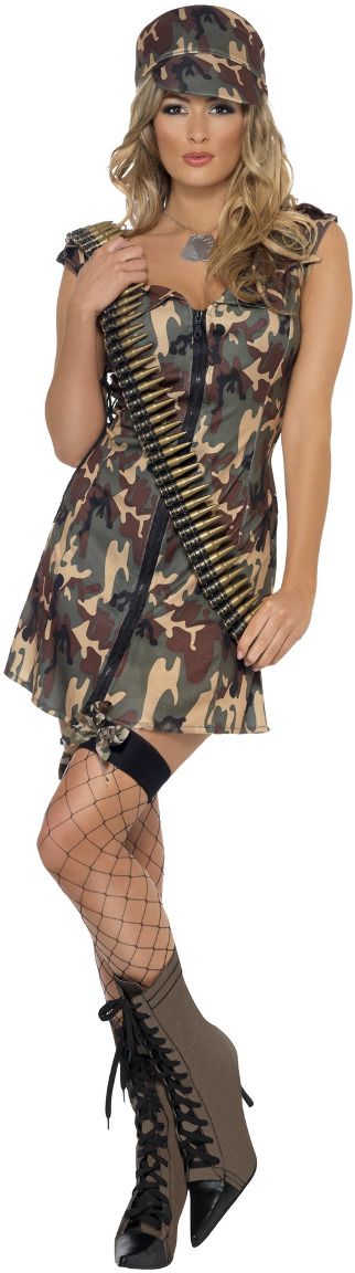 Leger meisje camouflage outfit