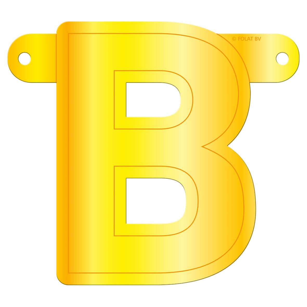 Letter B Banner Geel