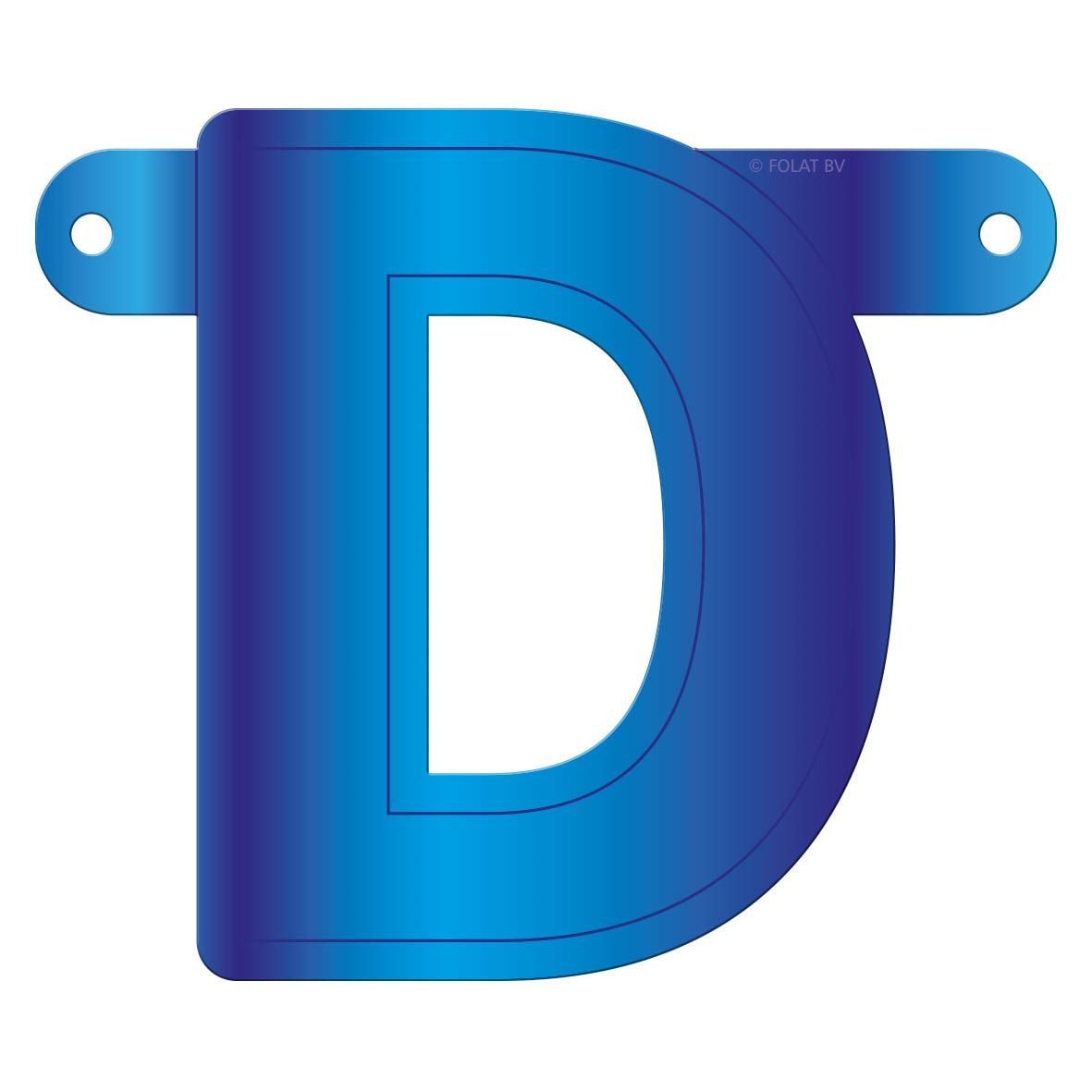 Letter D Banner Blauw