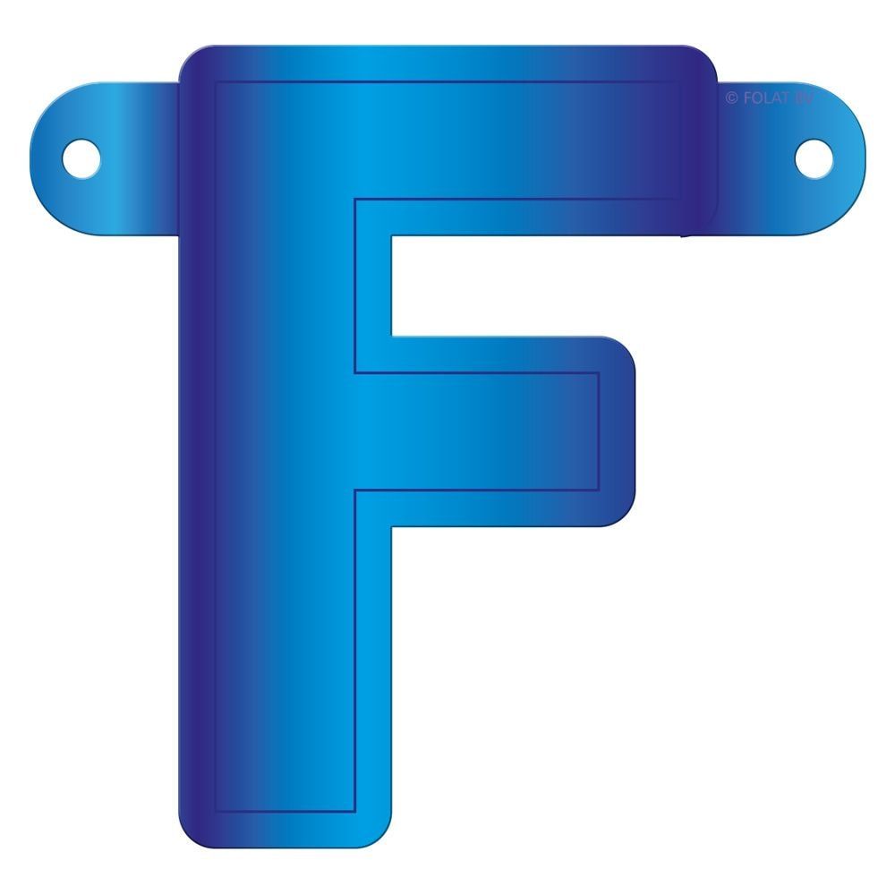 Letter F Banner Blauw