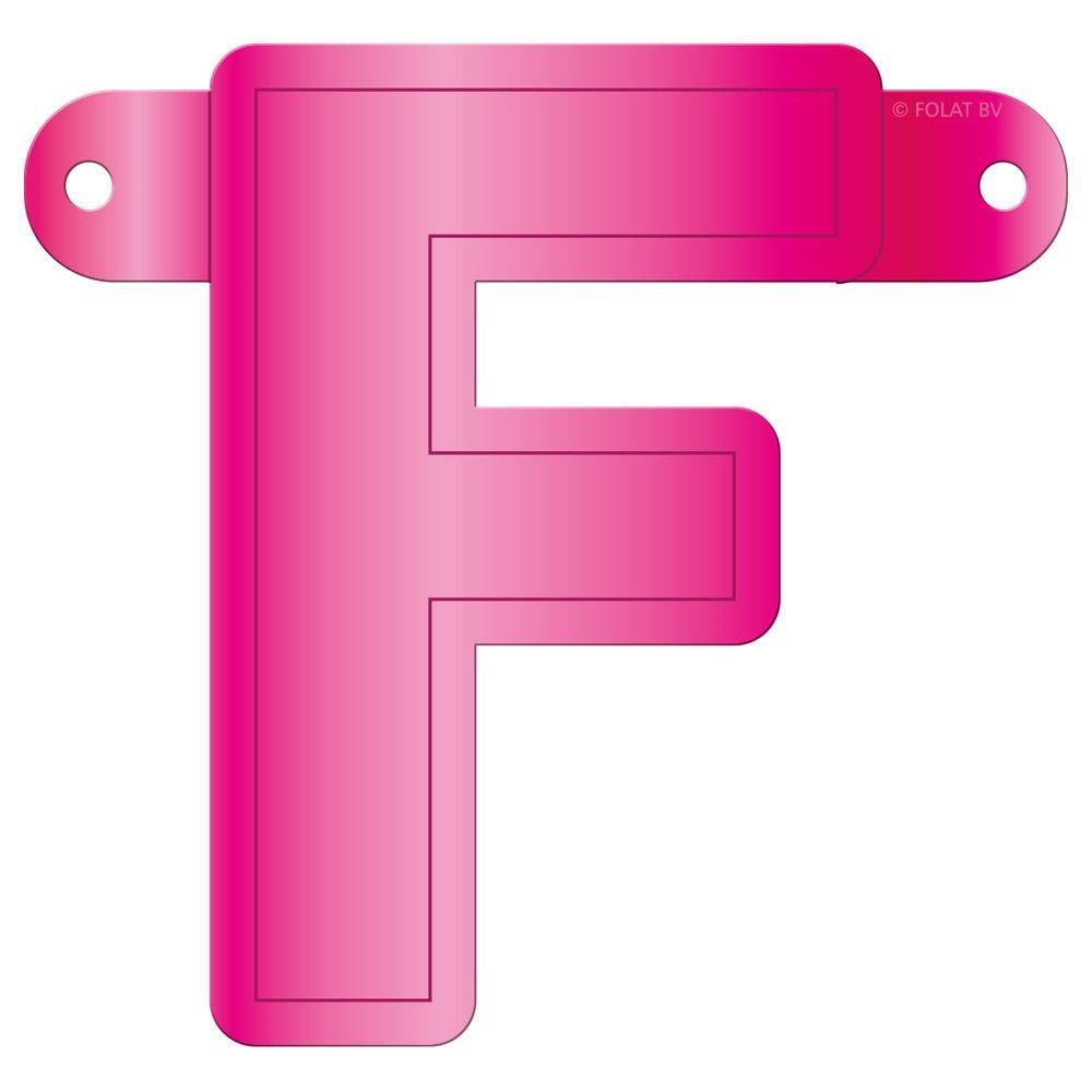 Letter F banner magenta