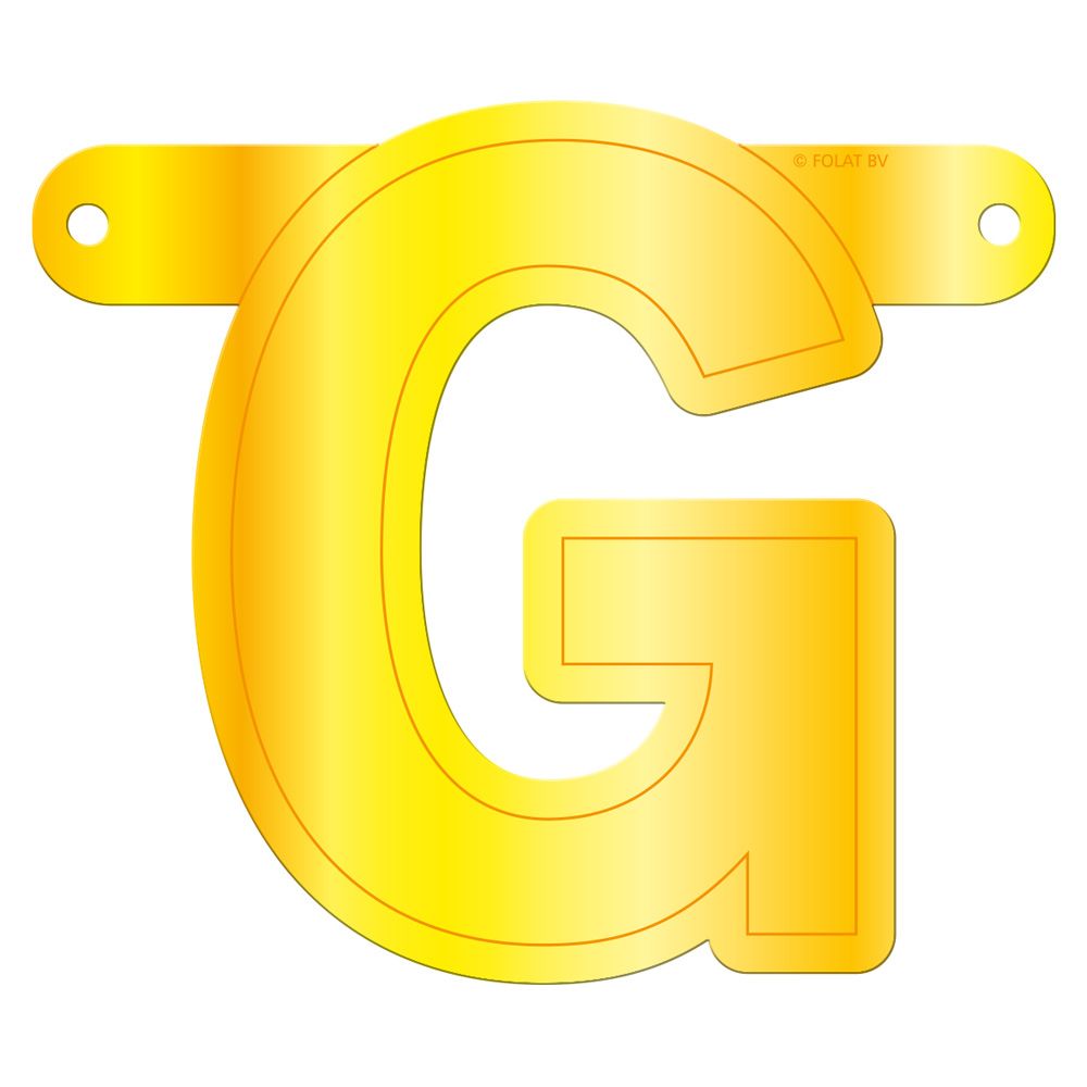 Letter G banner geel