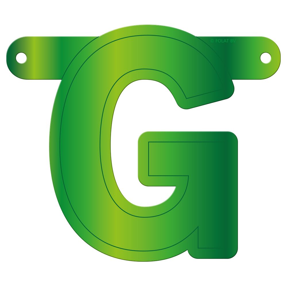 Letter G Banner Lime Groen