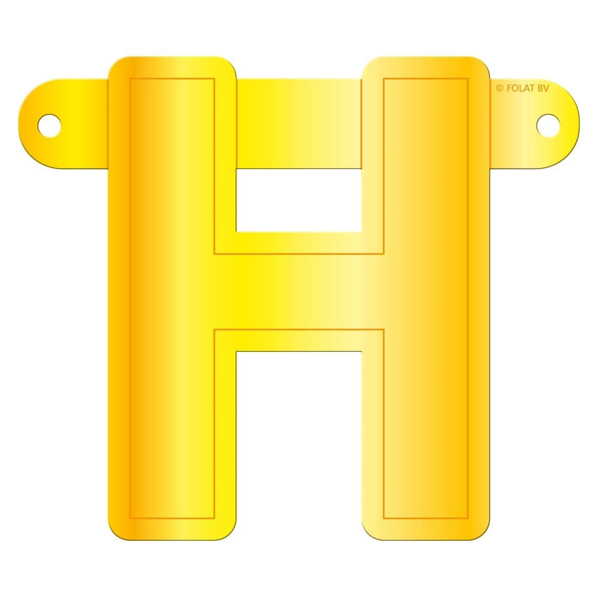 Letter H banner geel