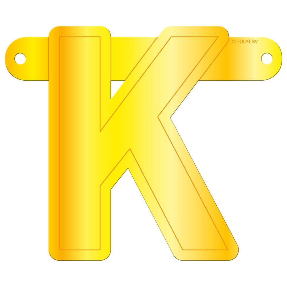 Letter K banner geel