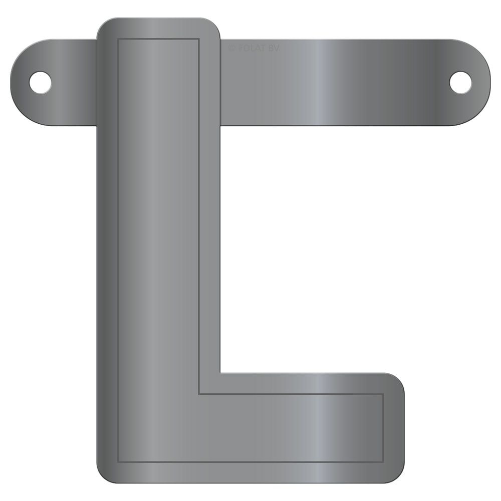 Letter L Banner Metallic Zilver