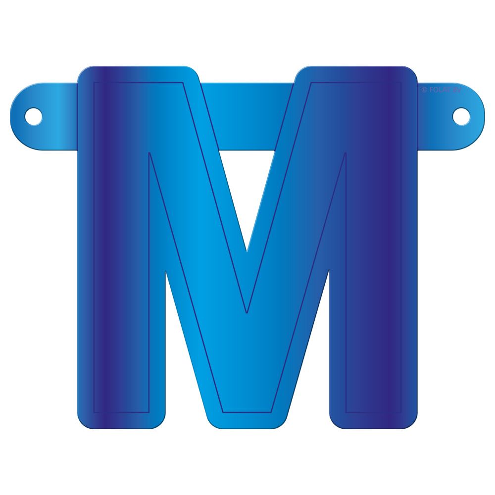 Letter M Banner Blauw