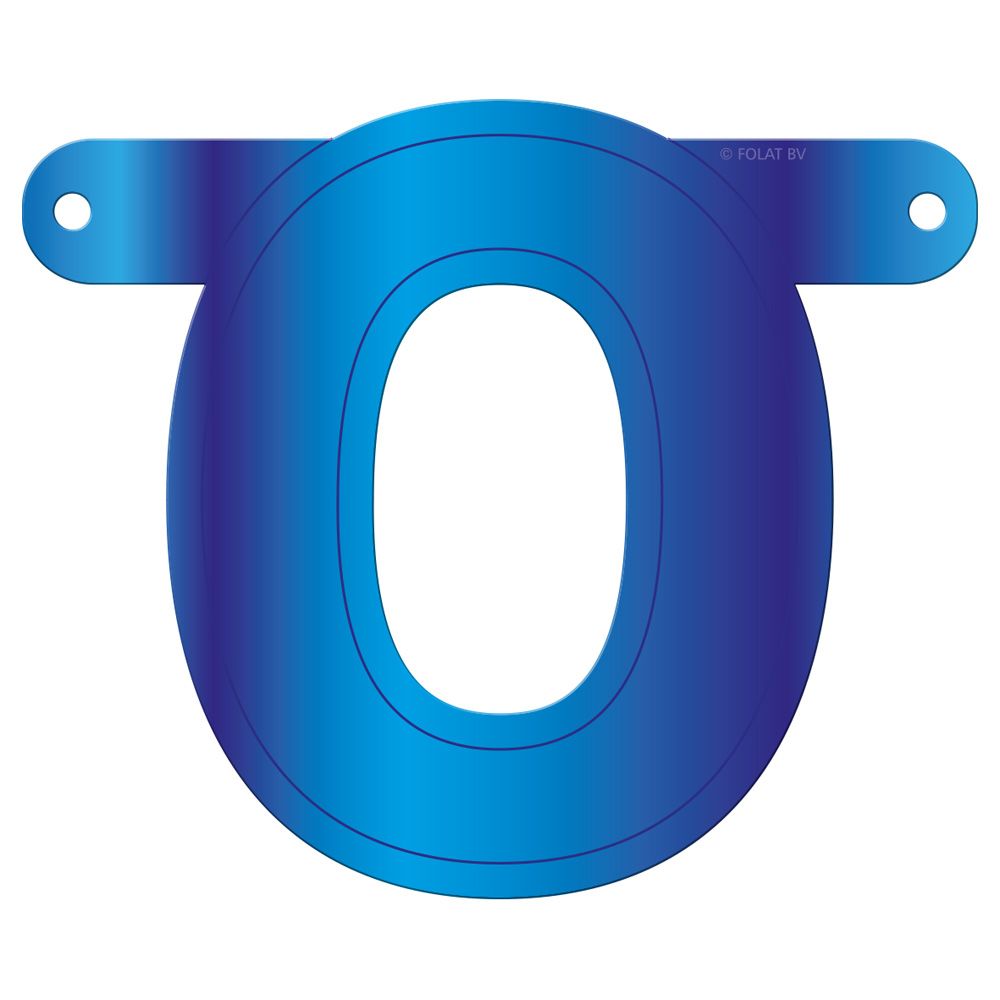 Letter O banner blauw