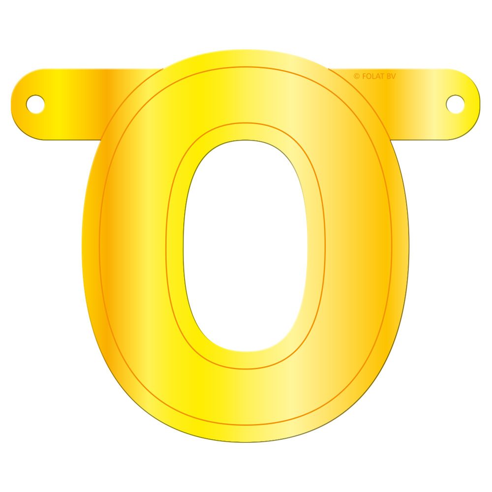 Letter O banner geel