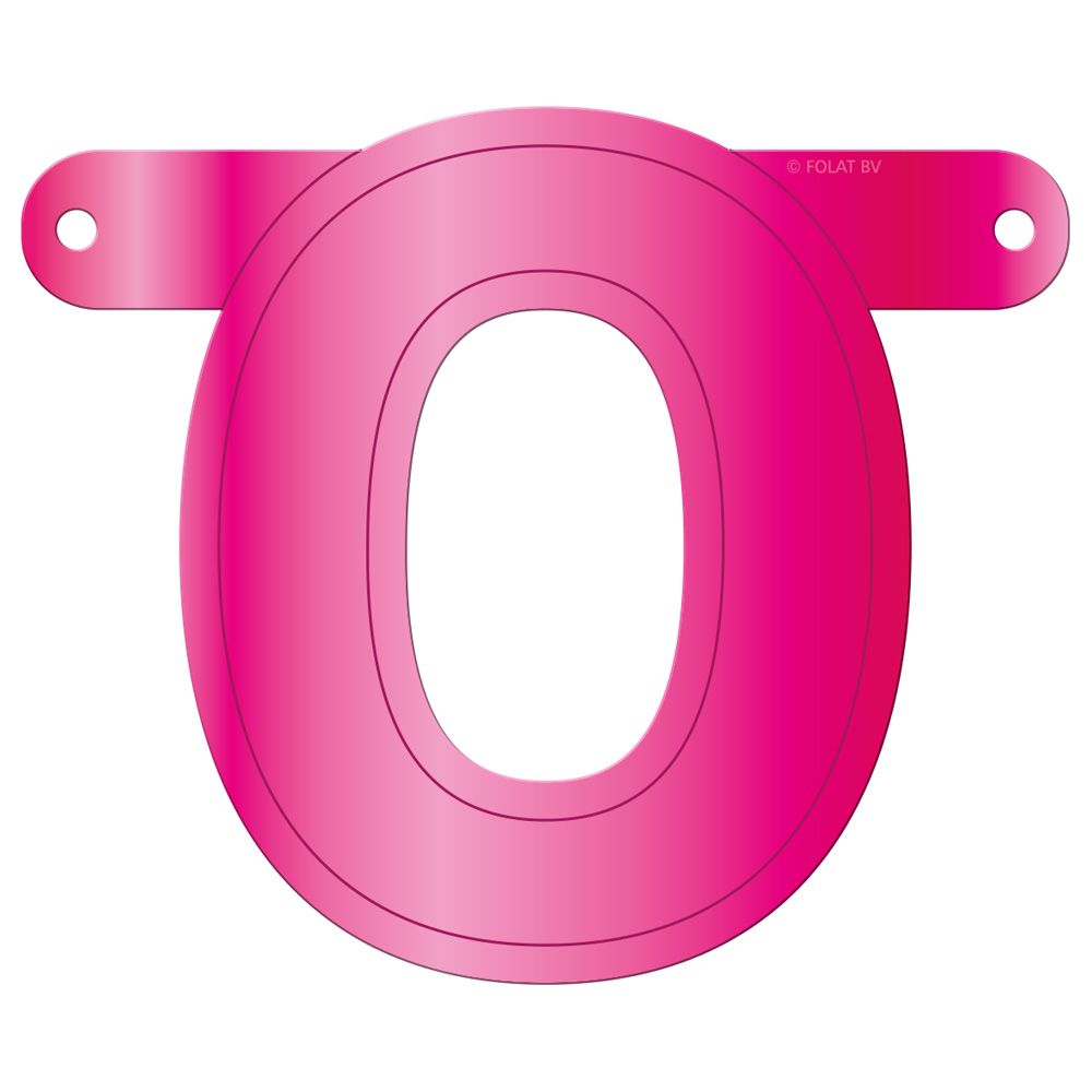 Letter O Banner Magenta